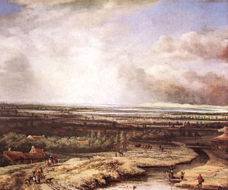 Philips Koninck An Extensive Landscape with a Hawking Party Germany oil painting art